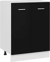 Unterschrank Schwarz 60x46x81,5 Cm Holzwerkstoff - Vidaxl