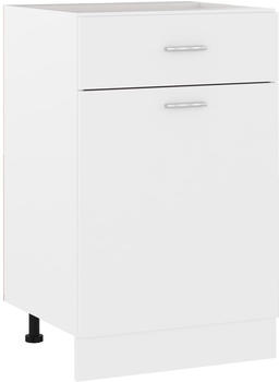 vidaXL Schubunterschrank Weiß 50x46x81,5 cm