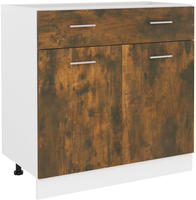 vidaXL Unterschrank mit Schublade Lyon R&auml;uchereiche 80x46x81,5 cm