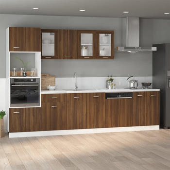 vidaXL Sp&uuml;lenunterschrank Braun Eiche-Optik 80x46x81,5cm