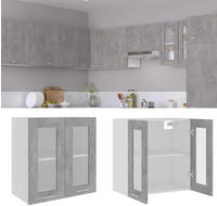 vidaXL H&auml;ngeglasschrank Lyon Betongrau 60x31x60 cm Holzwerkstoff