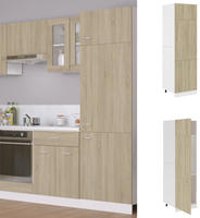 vidaXL K&uuml;hlumbauschrank Sonoma-Eiche 60x57x207 cm Holzwerkstoff