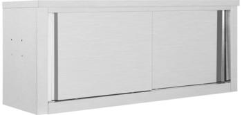 vidaXL Wandh&auml;ngeschrank mit Schiebet&uuml;ren 120&times;40&times;50 cm Edelstahl