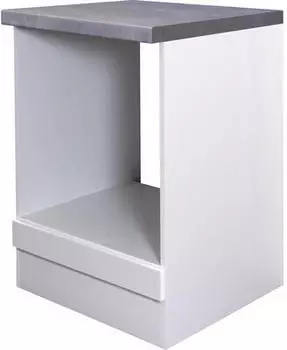 Flex-Well Herdumbauschrank Varo 60 x 60 x 85 cm Front weiß matt Korpus weiß