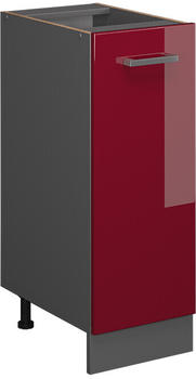 VICCO Apothekerunterschrank R-Line 30 cm Anthrazit/Bordeaux-Rot Hochglanz modern