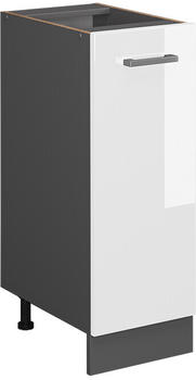 VICCO Apothekerunterschrank R-Line 30 cm Anthrazit/Weiß Hochglanz modern