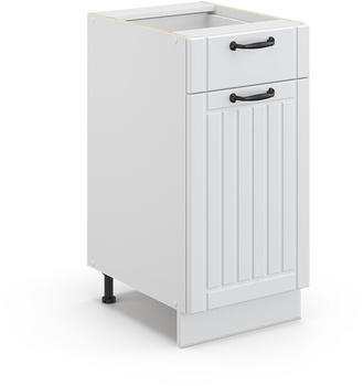 VICCO Schubladenunterschrank Fame-Line 40 cm Weiß/Weiß Landhaus