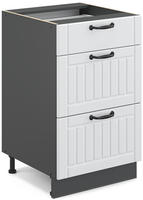Vicco - K&uuml;chenschr&auml;nke Fame-line, Wei&szlig; Landhaus, 50 Cm Ohne Arbeitsplatte