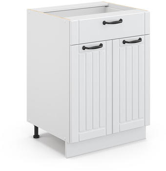 VICCO Schubladenunterschrank Fame-Line 60 cm Wei&szlig;/Wei&szlig; Landhaus