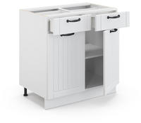 Vicco - K&uuml;chenschr&auml;nke Fame-line, Wei&szlig; Landhaus, 80 Cm Ohne Arbeitsplatte
