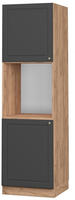 Vicco - Herdumbauschrank Fame-line, Anthrazit-gold, 60 Cm Offen