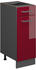 VICCO Schubladenunterschrank R-Line 30 cm Anthrazit/Bordeaux-Rot Hochglanz modern