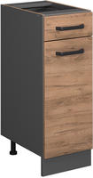 Vicco - K&uuml;chenunterschrank R-line, Goldkraft Eiche, 30 Cm Ohne Arbeitsplatte