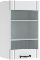 Vicco - K&uuml;chenglasschrank Fame-line, Wei&szlig; Landhaus, 40 Cm