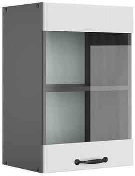 VICCO Glashängeschrank R-Line 40 cm Anthrazit/Weiß Landhaus