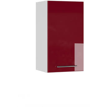 VICCO Hängeschrank Fame-Line 40 cm Weiß/Bordeaux-Rot Hochglanz modern