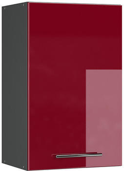 VICCO Hängeschrank Fame-Line 45 cm Anthrazit/Bordeaux-Rot Hochglanz modern