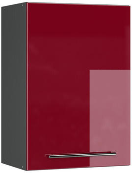 VICCO Hängeschrank Fame-Line 50 cm Anthrazit/Bordeaux-Rot Hochglanz modern
