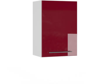 VICCO Hängeschrank Fame-Line 50 cm Weiß/Bordeaux-Rot Hochglanz modern