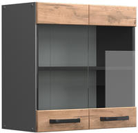 Vicco - K&uuml;chenglasschrank R-line, Goldkraft Eiche, 60 Cm