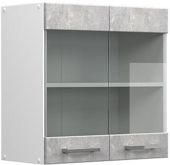 VICCO Glash&auml;ngeschrank R-Line 60 cm Wei&szlig;/Beton modern