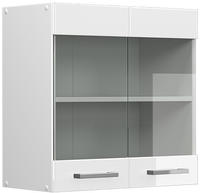 Vicco - K&uuml;chenglasschrank R-line, Wei&szlig; Hochglanz, 60 Cm
