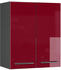 VICCO Hängeschrank Fame-Line 60 cm Anthrazit/Bordeaux-Rot Hochglanz modern