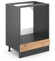 Herdumbauschrank R-line, Goldkraft Eiche, 60 Cm Ohne Arbeitsplatte, Vicco