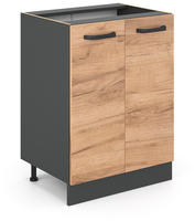 Vicco - K&uuml;chenunterschrank R-line, Goldkraft Eiche, 60 Cm Ohne Arbeitsplatte