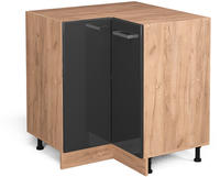 Vicco - Eckunterschrank R-line, Anthrazit Hochglanz, 75.6 Cm Ohne Arbeitsplatte