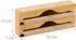 Relaxdays Folienspender 2 Rollen mit Schublade, Bambus, 14x33x7cm