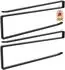 Intirilife Papierrollenhalter Z-Form 2er-Set, Schwarz, Metall, ohne Bohren (IL-100567)