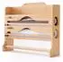 Relaxdays Wandrollenhalter 3 in 1, Bambus, 27x35x9cm (10051752)