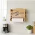 Relaxdays Wandrollenhalter 3 in 1, Bambus, 27x35x9cm (10051752)