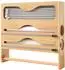 Relaxdays Wandrollenhalter 4 in 1, Bambus, natur (10051751)