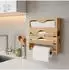 Relaxdays Wandrollenhalter 4 in 1, Bambus, natur (10051751)