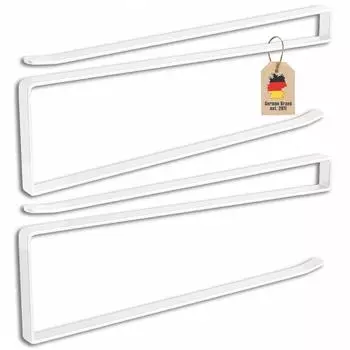 Intirilife Papierrollenhalter Z-Form, wei&szlig;, Metall, 2er-Set (IL-100568)