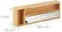 Relaxdays Folienspender für Schublade, Bambus & Edelstahl, 2 Rollen, 39,5x13x5,5cm (10027490)
