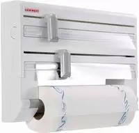 Leifheit Wandrollenhalter "Parat" Kunststoff, 3-in-1