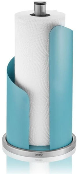 GEFU CURVE Küchenrollenhalter - azurblau - Ø 15,6 - Höhe 30 cm