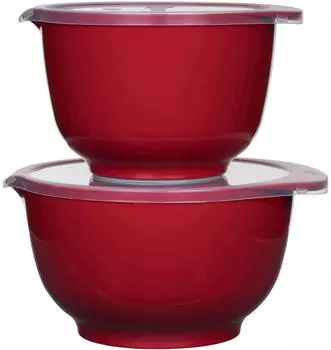 Rosti Mepal Margrethe Rührschüssel mit Deckel (2, 3 l) Set 4 tlg. rot