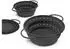 Coolinato Faltbares Silikonsieb 2er-Set 20 & 24cm Grau, BPA-frei, hitzebeständig 230°C (COOLSIEB2GR)