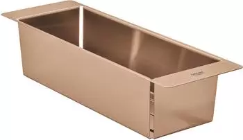 GROHE K&uuml;chensp&uuml;len-Sieb 450x150x100mm Warm Sunset geb&uuml;rstet (40852DL0)
