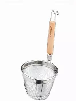 Kitchen Craft World of Flavours Kn&ouml;del- & Nudelsieb, Edelstahl, Eukalyptusholzgriff, 34cm