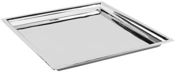 Fink NAGANO Tablett square - silberfarben - 34x34 cm
