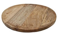 Mango Holz Tablett Massiv - 38 Cm - Deko Obst Servier Kerzen Geschenk Teller Rund