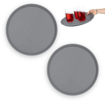 Relaxdays Getränketablett Biertablett Kellnertablett Gastrotablett 2er Set