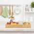 Relaxdays Tablett Bambus Serviertablett Frühstückstablett Küchentablett Rechteckiges Tray
