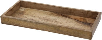 Spetebo Mango Dekoschale eckig - klein / 34 x 12 cm - Holz Kerzentablett mit Rand