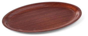 Hendi 507933 Woodform Serviertablett, Oval, Mahagonifarben